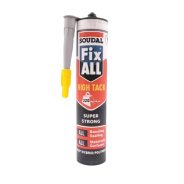 Soudal Fix All High Tack - Grey Super Strong Sealant, Adhesive & Filler, 290ml Cartridge, Grey