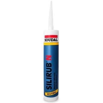 Soudal Silirub LMN - Silicone Sealant - CLEAR Low Modulus Neutral Cure Silicone, 300ml Tube