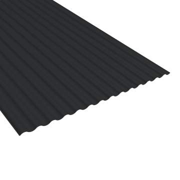 13.5x3 Corrugated Galvanised Steel Sheet Black Plastic Coated Finish