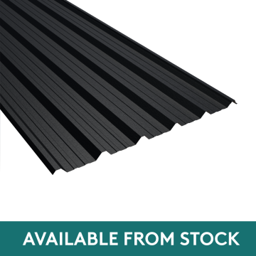 32/1000 Box Profile Steel Sheet, 0.7mm thick, Plastic Coated, Black