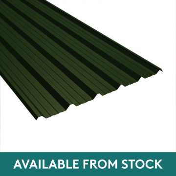 32/1000 Box Profile Steel Sheet, 0.5mm thick, Polyester Coated, Juniper Green