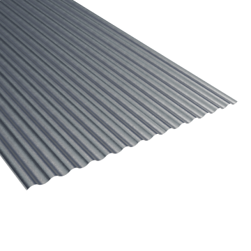 13.5x3" Corrugated Galvanised Steel Sheet, Plain Galvanised