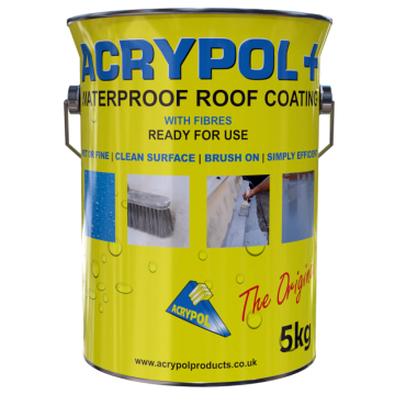 Acrypol 5kg Waterproof Roof Coating with Fibres, Grey