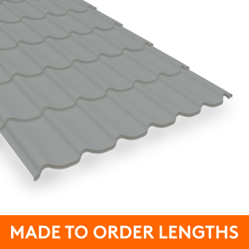 33/1000 Pantile Profile Steel Sheet, 0.5mm thick, Plastic Coated, Goosewing Grey