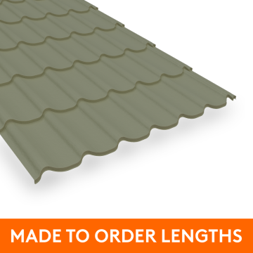 33/1000 Pantile Profile Steel Sheet, 0.5mm thick, Plastic Coated, Moorland Green