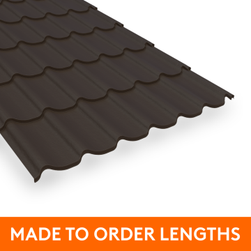 33/1000 Pantile Profile Steel Sheet, 0.5mm thick, Plastic Coated, Vandyke Brown