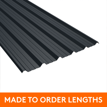 32/1000 Box Profile Steel Sheet, 0.7mm thick, Plastic Coated, Anthracite Grey