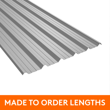 32/1000 Box Profile Steel Sheet, 0.5mm thick, Plastic Coated, Goosewing Grey