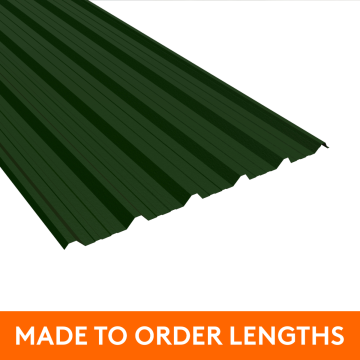 32/1000 Box Profile Steel Sheet, 0.7mm thick, Plastic Coated, Juniper Green