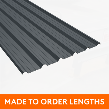 32/1000 Box Profile Steel Sheet, 0.7mm thick, Plastic Coated, Merlin Grey