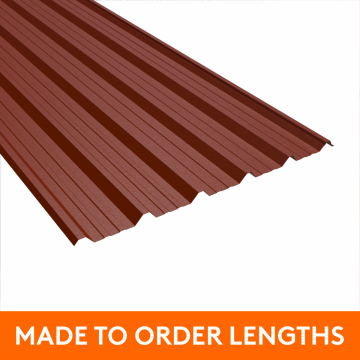 32/1000 Box Profile Steel Sheet, 0.7mm thick, Plastic Coated, Terracotta