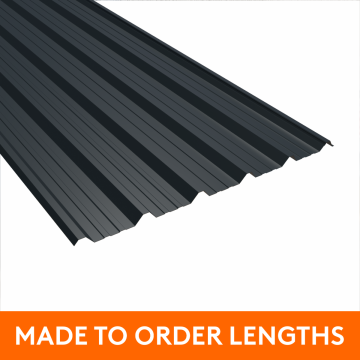 32/1000 Box Profile Steel Sheet, 0.5mm thick, Polyester Coated, Anthracite Grey - Custom Length