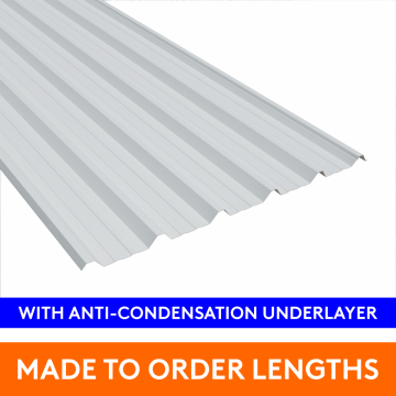 32/1000 Box Profile Steel Sheet, 0.7mm thick, Plastic Coated, Pure White with Anti-Con