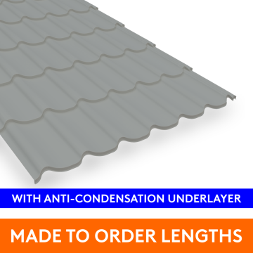 33/1000 Pantile Profile Steel Sheet, 0.7mm thick, Polyester Coated, Goosewing Grey with Anti-Con